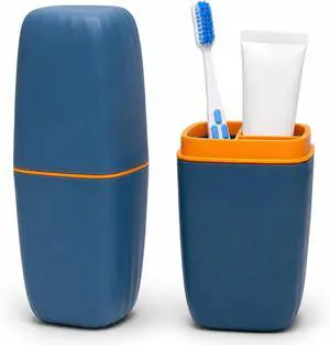 Toothbrush Travel Case, 2 in 1 Holder and Rinse Cup with Cover | 7.87 Toothbrush Travel Case, 2 in 1 Holder and Rinse Cup with Cover | 7.87
