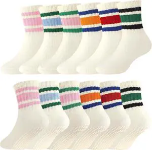 6 Pairs Baby Crew Socks Toddler Grip Cotton Socks | Non Slip Baby Boys Girls 6 Pairs Baby Crew Socks Toddler Grip Cotton Socks | Non Slip Baby Boys Girls