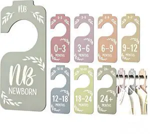 8 Pcs Baby Closet Dividers Wooden Double-Sided Clothes Organizer for Baby Clothes 0-24 Months Colorful Baby Clothes Dividers for Nursery Beautiful Decor 8 Pcs Baby Closet Dividers Wooden Double-Sided Clothes Organizer for Baby Clothes 0-24 Months Colorful Baby Clothes Dividers for Nursery Beautiful Decor