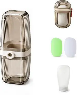 Toothbrush Travel Case Kit 6 in 1 Toothbrush Holder and Rinse Cup TSA Approved Portable Toiletry Organizer for Business Trip Traveling Gym Camping,Includes 2 Cups, Soap Case & 2 Brush Covers Toothbrush Travel Case Kit 6 in 1 Toothbrush Holder and Rinse Cup TSA Approved Portable Toiletry Organizer for Business Trip Traveling Gym Camping,Includes 2 Cups, Soap Case & 2 Brush Covers