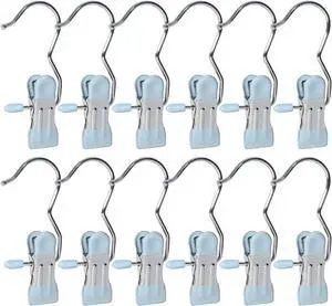 15/30Pcs Upgrade Double Head Clamp Dipped Clothespin for Laundry Hooks with Clips, Boot Holder, Hanging Clips, Portable Multifunctional Hangers Single Clip Space Saving for Jeans, Hats (15, Blue) 15/30Pcs Upgrade Double Head Clamp Dipped Clothespin for Laundry Hooks with Clips, Boot Holder, Hanging Clips, Portable Multifunctional Hangers Single Clip Space Saving for Jeans, Hats (15, Blue)