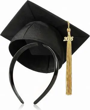 Black Graduation Cap Headband for Graduation Day | Keeps Graduation Cap Firmly in Place for Photos and Ceremonies, Comfortable for Students and Graduates, Cap Not Included Black Graduation Cap Headband for Graduation Day | Keeps Graduation Cap Firmly in Place for Photos and Ceremonies, Comfortable for Students and Graduates, Cap Not Included