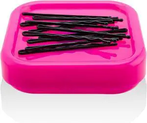 Magnetic Bobby Pin Holder Compatible with Kitsch, Square Magnetic Hairpin Holder, Securely Holds Metal Hair Clips, Keep Neat and Easily Accessible, for Desk and Vanity Storage, Pink Magnetic Bobby Pin Holder Compatible with Kitsch, Square Magnetic Hairpin Holder, Securely Holds Metal Hair Clips, Keep Neat and Easily Accessible, for Desk and Vanity Storage, Pink