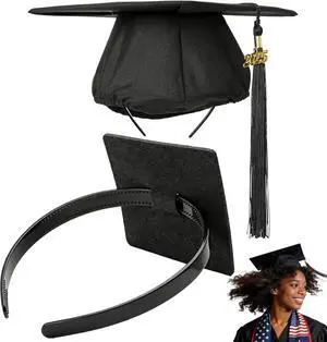 PUNCHMAN Graduation Cap Headband Insert- Black 1 Pack Firm Anti-fall Hair Band,Graduation Hat Headband Holder for Secure Grad Cap And Hairstyle,Hat Accessories for Graduates,Students,Girls PUNCHMAN Graduation Cap Headband Insert- Black 1 Pack Firm Anti-fall Hair Band,Graduation Hat Headband Holder for Secure Grad Cap And Hairstyle,Hat Accessories for Graduates,Students,Girls
