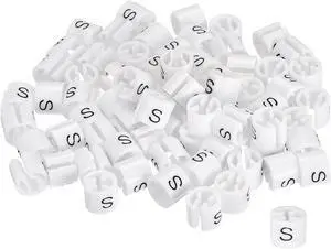 MECCANIXITY Clothes Hanger Marker S Size Tag Fit 3.5mm Rod White for Garment Clothing Color Coding, Pack of 100 MECCANIXITY Clothes Hanger Marker S Size Tag Fit 3.5mm Rod White for Garment Clothing Color Coding, Pack of 100
