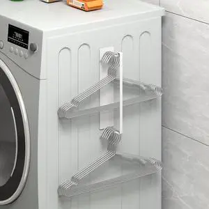 Magnetic Hanger Organizer, Thipoten Hangers Holder for Washing Machine, Holding up to 30 Velvet/Wire/Plastic Hangers, Perfect Space Saver for Laundry Room (1, White) Magnetic Hanger Organizer, Thipoten Hangers Holder for Washing Machine, Holding up to 30 Velvet/Wire/Plastic Hangers, Perfect Space Saver for Laundry Room (1, White)