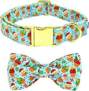 Dog Collar Christmas Holiday Santa Claus Print Pet Collar Winter Cute Dog Collars with Bow Tie Adjustable Metal Buckle Collar for X-Small Dogs Dog Collar Christmas Holiday Santa Claus Print Pet Collar Winter Cute Dog Collars with Bow Tie Adjustable Metal Buckle Collar for X-Small Dogs