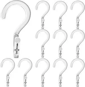 12pcs Laundry Hooks with Clips Super Strong Plastic Clothes Hangers Pins | Single Clip Hangers,Clothes Pins for Towel,Portable Travel Hangers with Clips to Hang Bras Socks Hats and Boots,White 12pcs Laundry Hooks with Clips Super Strong Plastic Clothes Hangers Pins | Single Clip Hangers,Clothes Pins for Towel,Portable Travel Hangers with Clips to Hang Bras Socks Hats and Boots,White