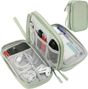 CAAORDKSO Cord Organizer Travrel Bag, Electronic Organizer Travel Case, Water Resistant Cable Organizer Pouch for Cable, Cord, USB, Charger, Phone, Power Bank, Earphone (Mint Green, Medium) CAAORDKSO Cord Organizer Travrel Bag, Electronic Organizer Travel Case, Water Resistant Cable Organizer Pouch for Cable, Cord, USB, Charger, Phone, Power Bank, Earphone (Mint Green, Medium)