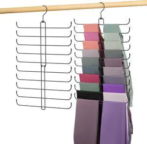 Legging Hanger, Metal Hanging Legging Hangers for Closet Organizer Holds 20 Women's XS-XL & Girls' Leggings, 360° Rotating Foldable Yoga Pants Hangers Space Saving, Black Legging Hanger, Metal Hanging Legging Hangers for Closet Organizer Holds 20 Women's XS-XL & Girls' Leggings, 360° Rotating Foldable Yoga Pants Hangers Space Saving, Black