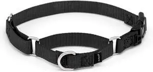 PetSafe Martingale Quick-Snap Dog Collar, Black, 1 in, Medium | Tightens When Dog Pulls, Loosens When Calm for a Secure, Escape-Resistant Fit, Durable Nylon, Quick-Snap Buckle PetSafe Martingale Quick-Snap Dog Collar, Black, 1 in, Medium | Tightens When Dog Pulls, Loosens When Calm for a Secure, Escape-Resistant Fit, Durable Nylon, Quick-Snap Buckle