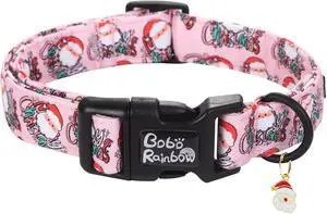 Christmas Dog Collar, Adjustable Pink Collar Santa Claus Dog Collars Holiday Pet Collars for X-Small Girl Dogs Christmas Dog Collar, Adjustable Pink Collar Santa Claus Dog Collars Holiday Pet Collars for X-Small Girl Dogs
