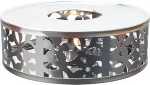 Tea Warmer Petals Silhouette, Silver Brushed Stainless Steel | Teapot Warmer Includes 1 Tealight Holder Tea Warmer Petals Silhouette, Silver Brushed Stainless Steel | Teapot Warmer Includes 1 Tealight Holder