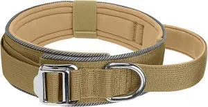 Tactical Dog Collar Military Nylon Training Adjustable Collar | Medium & Large Dogs Control Handle, Reflective Collars with Metal Buckle Training Walking Tactical Dog Collar Military Nylon Training Adjustable Collar | Medium & Large Dogs Control Handle, Reflective Collars with Metal Buckle Training Walking
