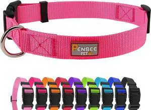 Basic Dog Collar, Adjustable Nylon for Small Dogs,Hot Pink | Quick Release,Metal D-Ring, Basic Dog Collar, Adjustable Nylon for Small Dogs,Hot Pink | Quick Release,Metal D-Ring,