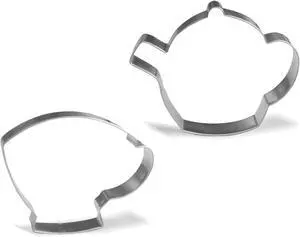 Keewah Tea Cookie Cutter Set - 2 Piece - Stainless Steel | 4.5 Teapot, 4 Teacup Keewah Tea Cookie Cutter Set - 2 Piece - Stainless Steel | 4.5 Teapot, 4 Teacup