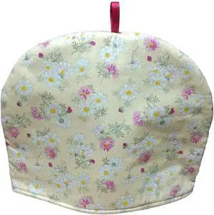 Cotton Tea Cozy Vintage Floral Printed Teapot Cover Tea Pot Décor Cozies Insulated Kettle Kitchen Dust Cover, Yellow Daisy Cotton Tea Cozy Vintage Floral Printed Teapot Cover Tea Pot Décor Cozies Insulated Kettle Kitchen Dust Cover, Yellow Daisy
