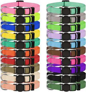20 PCS Puppy Collars for Litter,Puppy Collars for Small Puppies,Nylon Breakaway ID Collar Whelping Litter Collars(S) 20 PCS Puppy Collars for Litter,Puppy Collars for Small Puppies,Nylon Breakaway ID Collar Whelping Litter Collars(S)