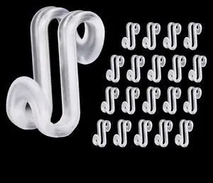 60 Pcs Clothes Hanger Connector Hooks, Mini Cascading Hanger Hooks for Velvet Huggable Hangers, Wooden Hangers, Heavy Duty Space Saving for Closet (Clear) 60 Pcs Clothes Hanger Connector Hooks, Mini Cascading Hanger Hooks for Velvet Huggable Hangers, Wooden Hangers, Heavy Duty Space Saving for Closet (Clear)