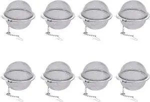 8Pcs 304 Stainless Steel Mesh Tea Ball for Loose Leaf Tea | Tea Strainer Infuser Filter with Long Chain for All Cups, Reusable Tea Diffuser for Herbal Tea & Spices Keep Flavors Separate 8Pcs 304 Stainless Steel Mesh Tea Ball for Loose Leaf Tea | Tea Strainer Infuser Filter with Long Chain for All Cups, Reusable Tea Diffuser for Herbal Tea & Spices Keep Flavors Separate