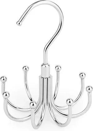 Belt Hanger, Space Saving Belt Organizer for Closet, Max 24 Storage Capacity, Rotating Belt Rack Closet Organizers and Storage for Hanging Belt, Ties, Silver Belt Hanger, Space Saving Belt Organizer for Closet, Max 24 Storage Capacity, Rotating Belt Rack Closet Organizers and Storage for Hanging Belt, Ties, Silver