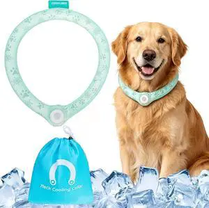 EXPAWLORER Dog Cooling Bandana - PCM Physical Instant Cooling Dog Scarf, Chill Out Pet Cool Bandanas Summer Ice Neck Cooler Kerchief Vest for Small Medium Large Dogs, Green L EXPAWLORER Dog Cooling Bandana - PCM Physical Instant Cooling Dog Scarf, Chill Out Pet Cool Bandanas Summer Ice Neck Cooler Kerchief Vest for Small Medium Large Dogs, Green L