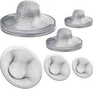 Patelai 12 Pcs Sink Drain Strainer Stainless Steel, 3 Sizes Mesh Screen | 4.5/2.75/2.25 Inch for Kitchen Bathroom Bathtub, Rust-proof Mesh Catches Food Hair Debris, Easy Clean Reusable Bulk Patelai 12 Pcs Sink Drain Strainer Stainless Steel, 3 Sizes Mesh Screen | 4.5/2.75/2.25 Inch for Kitchen Bathroom Bathtub, Rust-proof Mesh Catches Food Hair Debris, Easy Clean Reusable Bulk