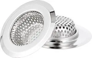 2 Pack Bathtub Drain Strainer, 2.75" Top / 1.75" Basket Stainless Steel Drain Hair Catcher, Perfect for Bathroom Sink Bathtub Vanity Sink Basin Shower Room Balcony Floor Drain (2) 2 Pack Bathtub Drain Strainer, 2.75" Top / 1.75" Basket Stainless Steel Drain Hair Catcher, Perfect for Bathroom Sink Bathtub Vanity Sink Basin Shower Room Balcony Floor Drain (2)