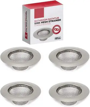 4pcs Bathroom Bathtub Sink Mesh Strainer Stainless Steel (Pack of 4) 4pcs Bathroom Bathtub Sink Mesh Strainer Stainless Steel (Pack of 4)