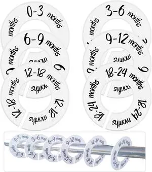 6-Piece Baby Closet Dividers, Unisex Baby Clothes Size Dividers,Nursery Closet Dividers for 0-24 Months Clothes Organizer and Most Rods 6-Piece Baby Closet Dividers, Unisex Baby Clothes Size Dividers,Nursery Closet Dividers for 0-24 Months Clothes Organizer and Most Rods