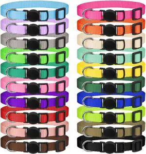20 Pack Puppy Collars for Small Puppies Litter Safety Buckle Soft Nylon Whelping Collars Newborn Puppy Collars for Litter Puppies Collars(S) 20 Pack Puppy Collars for Small Puppies Litter Safety Buckle Soft Nylon Whelping Collars Newborn Puppy Collars for Litter Puppies Collars(S)