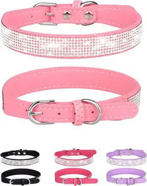 Dog Collar for Small Dogs, Adjustable Leather Suede Bling Dog CollarsPink Dog Collar Cat Collar, Rhinestone Dog Collar(S, Pink) Dog Collar for Small Dogs, Adjustable Leather Suede Bling Dog CollarsPink Dog Collar Cat Collar, Rhinestone Dog Collar(S, Pink)