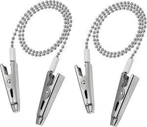 ericotry 2Pcs Multipurpose Metal Beads Napkin Clip Chain Bib Holder Baby Elderly Adult Bib Clip Double-end Alligator Clip Clamp Neck Lanyard Strap ericotry 2Pcs Multipurpose Metal Beads Napkin Clip Chain Bib Holder Baby Elderly Adult Bib Clip Double-end Alligator Clip Clamp Neck Lanyard Strap