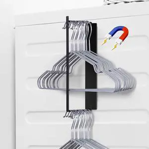 Magnetic Hanger Organizer Stacker,Clothes Hanger Storage Rack for for Adult or Child,Hanger Holder for Closet Laundry Room Washing Machine,Black Magnetic Hanger Organizer Stacker,Clothes Hanger Storage Rack for for Adult or Child,Hanger Holder for Closet Laundry Room Washing Machine,Black