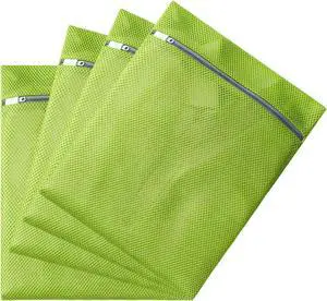 4 pack Mesh Laundry Bags,Mesh Wash Bags,Lingerie Bags for Washing Delicates,12 x 16 Inches lingerie bags for Laundry, Travel Storage Organize Bag for Cotton Clothes,Sheet, Shoes(GREEN) 4 pack Mesh Laundry Bags,Mesh Wash Bags,Lingerie Bags for Washing Delicates,12 x 16 Inches lingerie bags for Laundry, Travel Storage Organize Bag for Cotton Clothes,Sheet, Shoes(GREEN)
