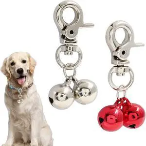 Waziaqoc 2 PCS Bells for Cat Collars, Silver, Red | Dog Pendant Bells, Pet Jingle Bells, Training Charm Pendant, Jewelry Accessories Waziaqoc 2 PCS Bells for Cat Collars, Silver, Red | Dog Pendant Bells, Pet Jingle Bells, Training Charm Pendant, Jewelry Accessories