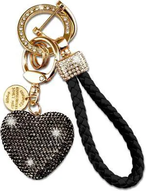 Heart Keychain Wristlet Bling Keychains For Women Key Chain For Car Keys | Rhinestone Girls Purse Charms Handbag Backpack Accessories Sparkly Heart Keychain Wristlet Bling Keychains For Women Key Chain For Car Keys | Rhinestone Girls Purse Charms Handbag Backpack Accessories Sparkly