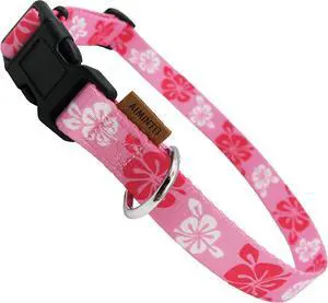 Dog Collar, Cute Floral Pattern, Soft and Adjustable Collar with Quick Release Buckle (XS (Neck 9-13", Width 3/8"), Hawaiian Pink) Dog Collar, Cute Floral Pattern, Soft and Adjustable Collar with Quick Release Buckle (XS (Neck 9-13", Width 3/8"), Hawaiian Pink)