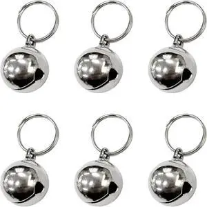 6-Pack Metal Pet Collar Bells Small Silver Charm Pendants for Dogs, Cats & Other Pets 6-Pack Metal Pet Collar Bells Small Silver Charm Pendants for Dogs, Cats & Other Pets
