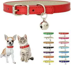 Red Bell Collar for Small Dogs S Dog Collar with Bell Puppy Cat Bell Collar | Red S Dog Collar with Bell Puppy Collars Cat Dog Bell Collar Tiny Little Girl Female XS XSmall X-Small Pets Red Bell Collar for Small Dogs S Dog Collar with Bell Puppy Cat Bell Collar | Red S Dog Collar with Bell Puppy Collars Cat Dog Bell Collar Tiny Little Girl Female XS XSmall X-Small Pets