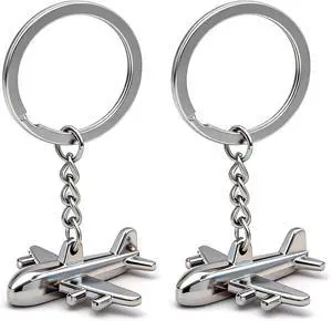 2PCS Airplane Keychain Keyring Mini Metal 3D Airplane Model Key Ring Keyfob Gift for Airplane Lover 2PCS Airplane Keychain Keyring Mini Metal 3D Airplane Model Key Ring Keyfob Gift for Airplane Lover