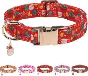 Christmas Dog Collar, Cute Dog Collars with Metal Buckle for Boys Girls Small Medium Large Dogs, Adjustable Durable Comfortable Pet Collars for Male Female Puppies, Ideal Festival Gift,Red XS Christmas Dog Collar, Cute Dog Collars with Metal Buckle for Boys Girls Small Medium Large Dogs, Adjustable Durable Comfortable Pet Collars for Male Female Puppies, Ideal Festival Gift,Red XS