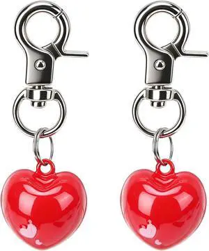 EXPAWLORER Pet Bells for Dog Cat Collar Charm - 2 Pack Cat Collar Accessories Bells Loud, Pet Jingle Ornament Training Pendant Neck Decoration Love Heart Shaped, Tracker for Saving Birds EXPAWLORER Pet Bells for Dog Cat Collar Charm - 2 Pack Cat Collar Accessories Bells Loud, Pet Jingle Ornament Training Pendant Neck Decoration Love Heart Shaped, Tracker for Saving Birds