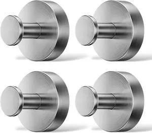 Suction Cup Hooks for Shower, Heavy Duty No Drill Bathroom Hooks for Towels, Robes and Loofahs, Reusable Waterproof Hooks for Glass, Mirror and Tile, Brushed Nickel, 4 Pack Suction Cup Hooks for Shower, Heavy Duty No Drill Bathroom Hooks for Towels, Robes and Loofahs, Reusable Waterproof Hooks for Glass, Mirror and Tile, Brushed Nickel, 4 Pack