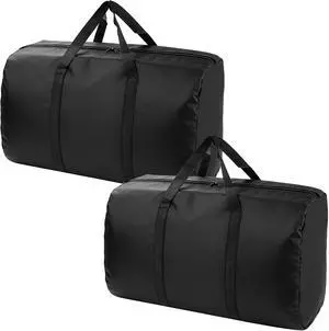 2 Pack 96L Extra Large Moving Bags with Zippers & Carrying Handles for Storage, Packing, Traveling, Camping, Langdry, Big Heavy Duty Moving Totes Bags for Clothes, Supplies and Space Saving Black 2 Pack 96L Extra Large Moving Bags with Zippers & Carrying Handles for Storage, Packing, Traveling, Camping, Langdry, Big Heavy Duty Moving Totes Bags for Clothes, Supplies and Space Saving Black