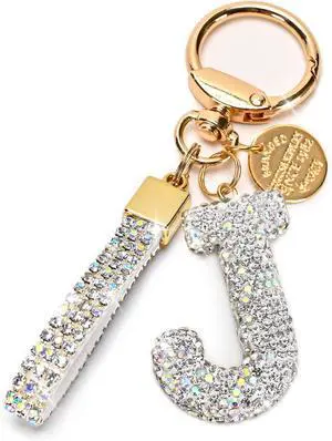 Initial Letter Keychain for Women Girls, Bling cute KeyChain for Car Key Accessories Lanyard and Backpack BagPerfect Gift Initial Letter Keychain for Women Girls, Bling cute KeyChain for Car Key Accessories Lanyard and Backpack BagPerfect Gift