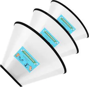 GLADOG Soft Dog Cone Collar, 3 PCS (XL is Only 1 PCS) Flexible Plastic Cone for Dogs After Surgery, Dog Recovery Collar, Adjustable E-Collar for Large/Medium/Small Dogs Cat, Comfy Elizabethan Collar GLADOG Soft Dog Cone Collar, 3 PCS (XL is Only 1 PCS) Flexible Plastic Cone for Dogs After Surgery, Dog Recovery Collar, Adjustable E-Collar for Large/Medium/Small Dogs Cat, Comfy Elizabethan Collar