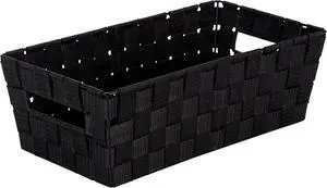 Simplify Extra Long Shelf Woven Strap Tote | Decorative Storage Basket | Built in Handles | Organization | Closet | Bedroom | Bathroom | Nursery | Accessories | Toys | Gifts | 1 Pack | Black Simplify Extra Long Shelf Woven Strap Tote | Decorative Storage Basket | Built in Handles | Organization | Closet | Bedroom | Bathroom | Nursery | Accessories | Toys | Gifts | 1 Pack | Black