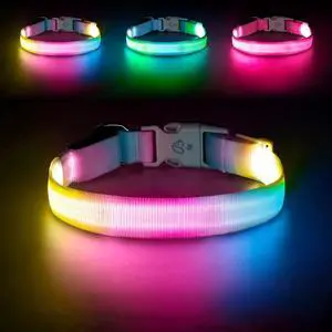 LED Dog Collar, Light Up Dog Collar with RGB Macaron Lighting Mode, Glow in the Dark Dog Collar, Type-C Rechargeable, Waterproof, Super Bright TPU, Battery Display for Small Medium Large Dogs LED Dog Collar, Light Up Dog Collar with RGB Macaron Lighting Mode, Glow in the Dark Dog Collar, Type-C Rechargeable, Waterproof, Super Bright TPU, Battery Display for Small Medium Large Dogs