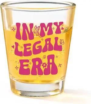 Futtumy 21st Birthday Gifts for Women, IN MY LEGAL ERA 21st Shot Glasses Birthday Gift for Her Futtumy 21st Birthday Gifts for Women, IN MY LEGAL ERA 21st Shot Glasses Birthday Gift for Her